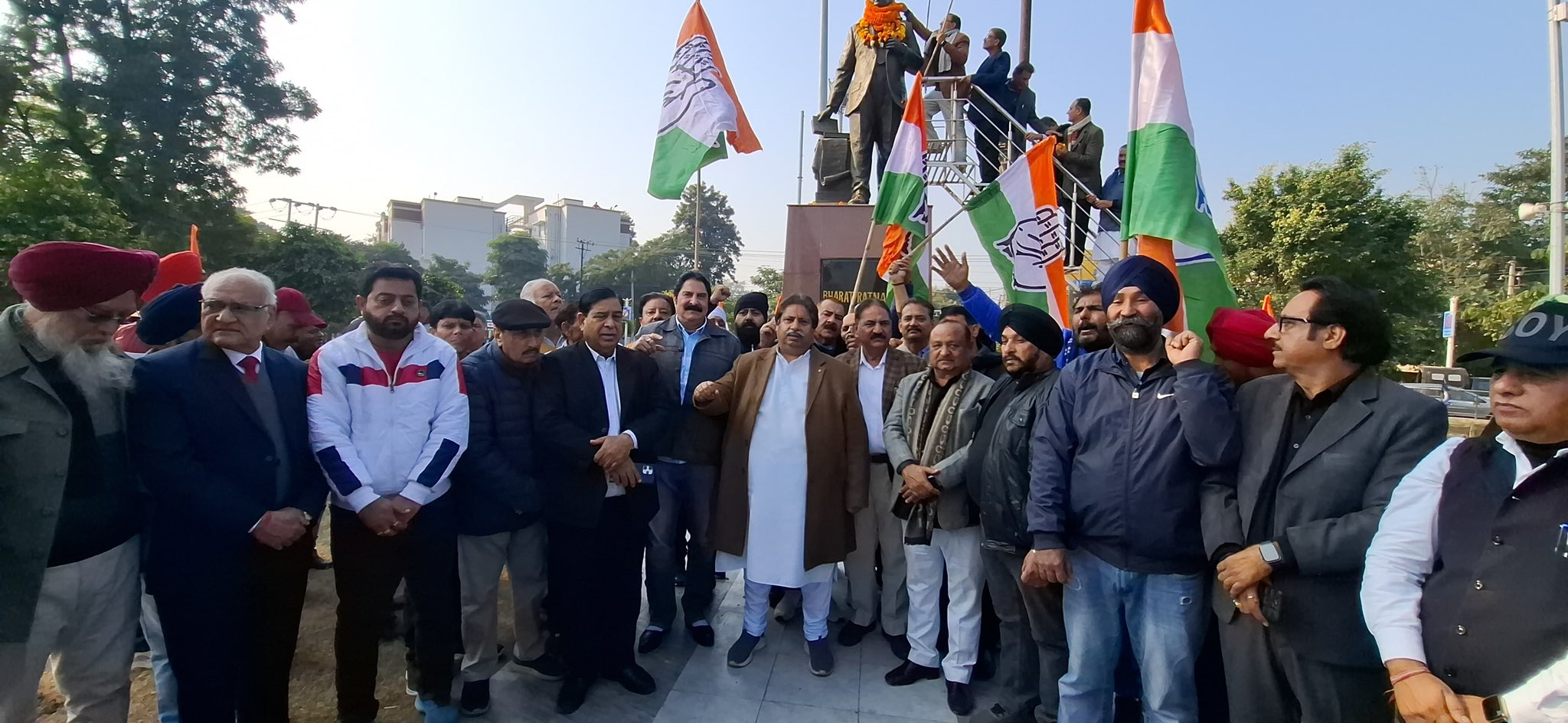 Congress Organizes Ambedkar Samman March in Jammu, Demands Apology from Shah