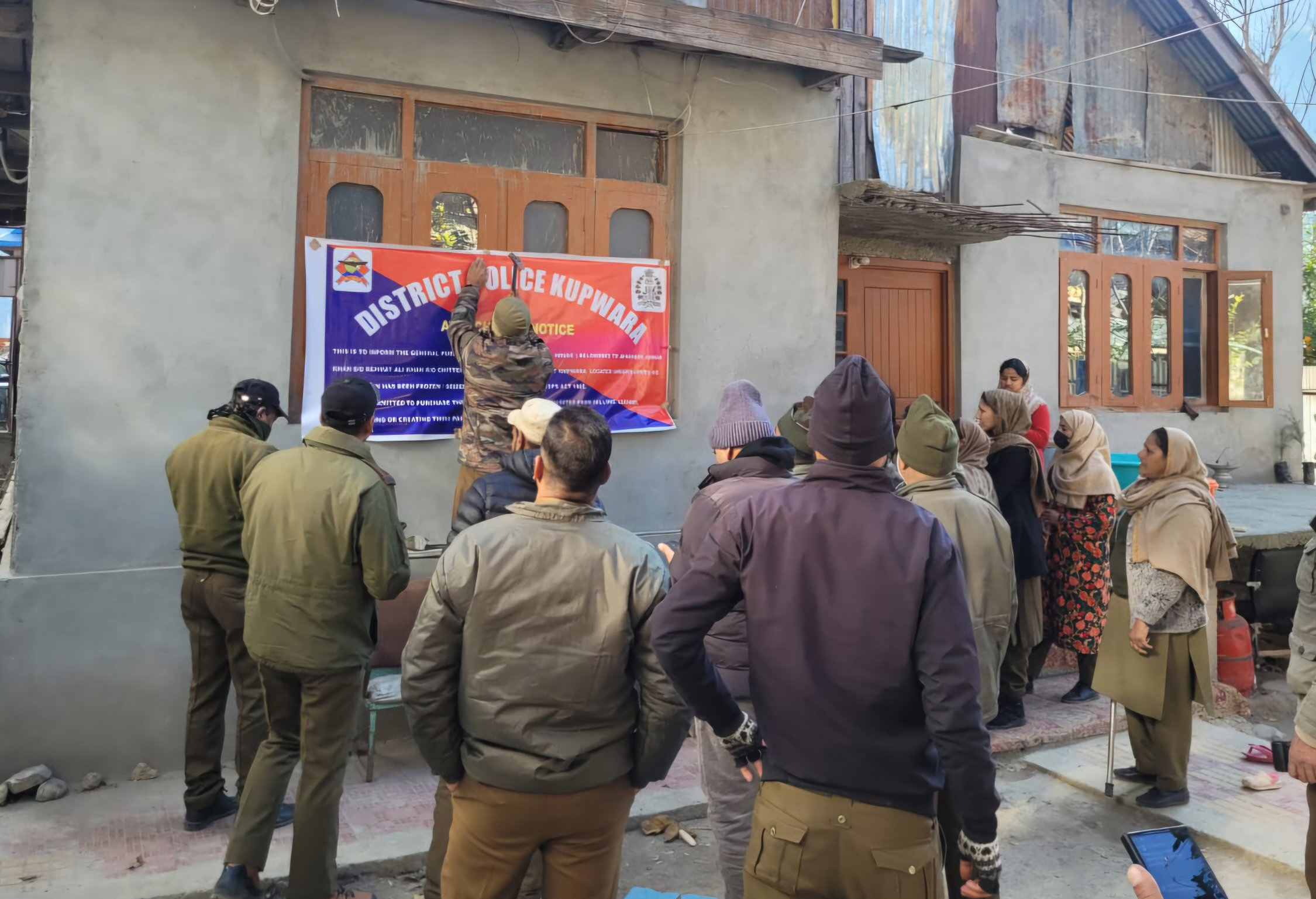 Properties of Suspected Drug Dealers Seized in Kupwara, J&K