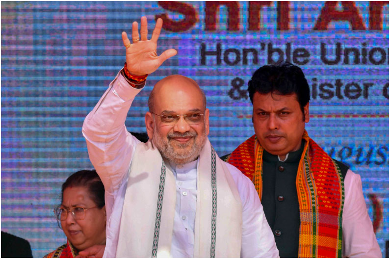Amit Shah Tours Rehabilitated Bru Tribal Village in Tripura