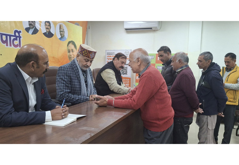 BJP MLAs Address Public Grievances During Darbar at Party Headquarters in Trikuta Nagar on Monday.
