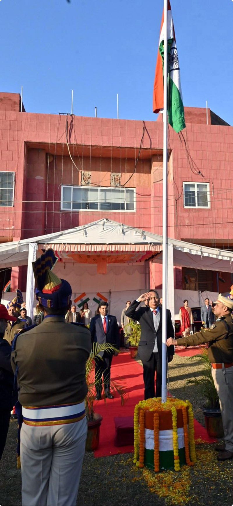 Chief Justice Honors National Flag at Jammu Wing of the High Court on Republic Day